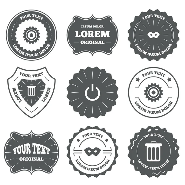 Vintage emblemen, etiketten. — Stockvector