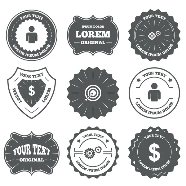 Emblemas vintage, etiquetas . — Vector de stock