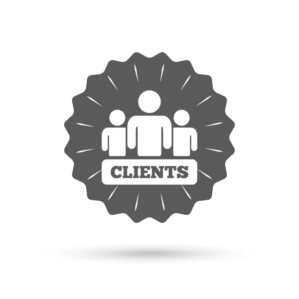 Clients ondertekend pictogram. — Stockvector