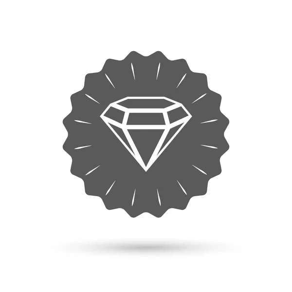 Ícone sinal de diamante . — Vetor de Stock