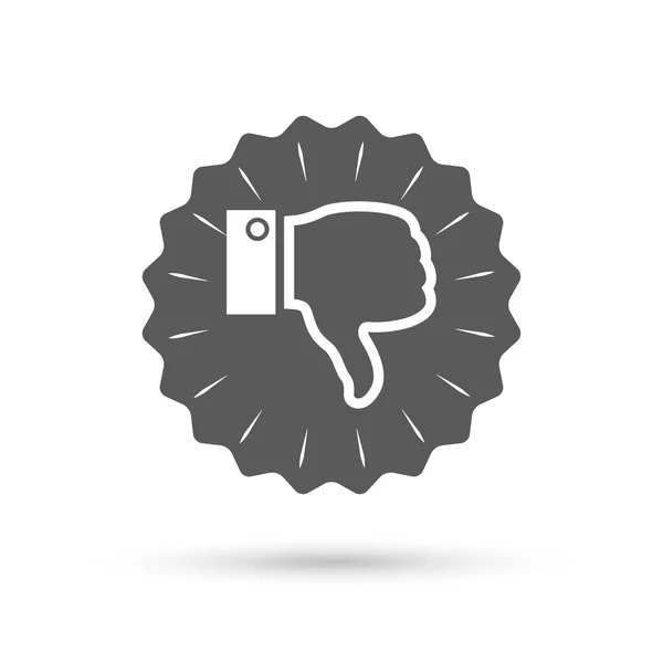 Dislike sign icon. — Stock Vector