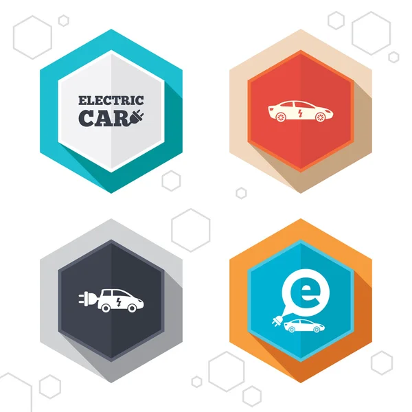 Electric car signs — Stock Vector