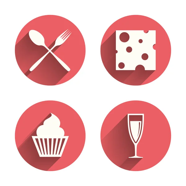 Food icons. Muffin cupcake — Stock Vector