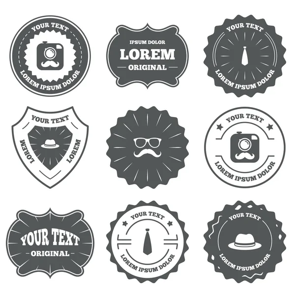 Hipster photo camera icons — Stock Vector