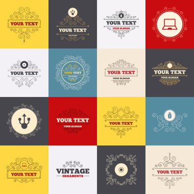 USB flash sürücü simgeleri.