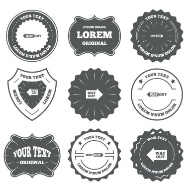 Simgeler çıkış yolu.