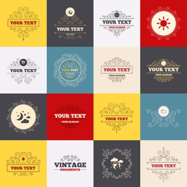 bulut ve güneş simgeler