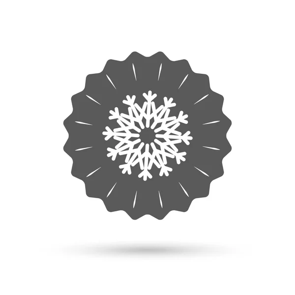 Flocon de neige icône signe artistique . — Image vectorielle