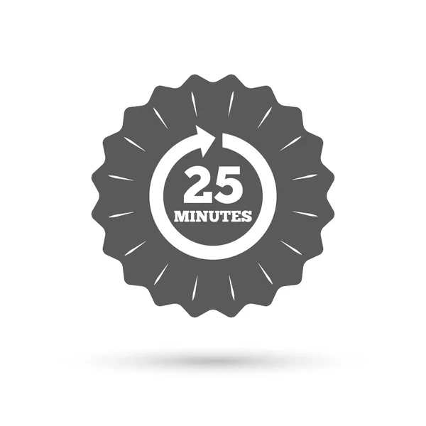 Toutes les 25 minutes signe — Image vectorielle