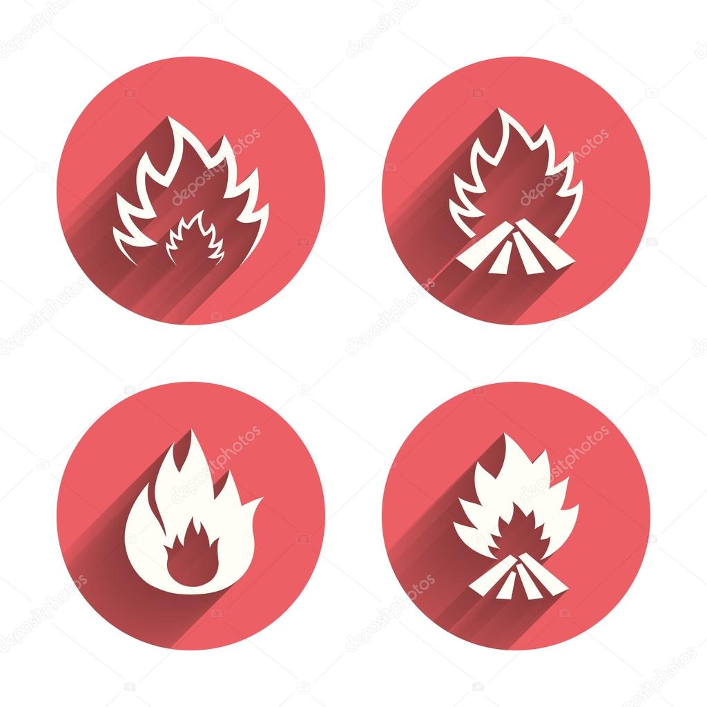 Fire flame icons.