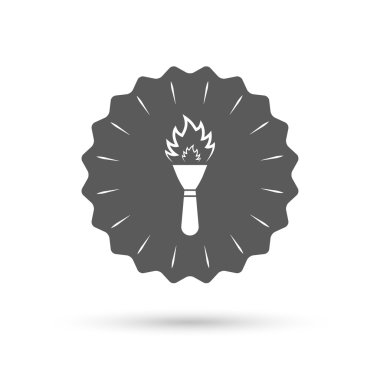 Meşale alevi işareti simgesi.