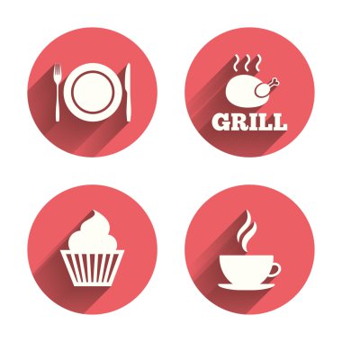 Gıda simgeler. Kek cupcake