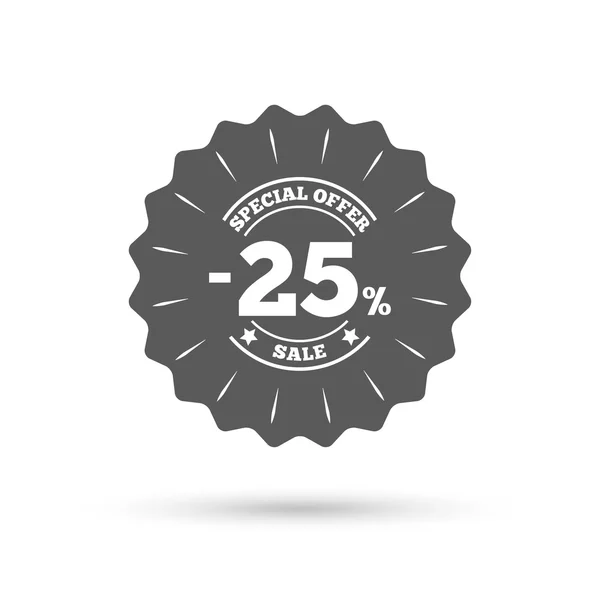 25 por ciento signo de descuento — Vector de stock