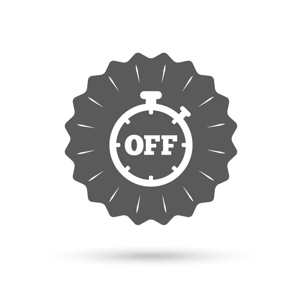 Timer off sign icon. — Stock Vector