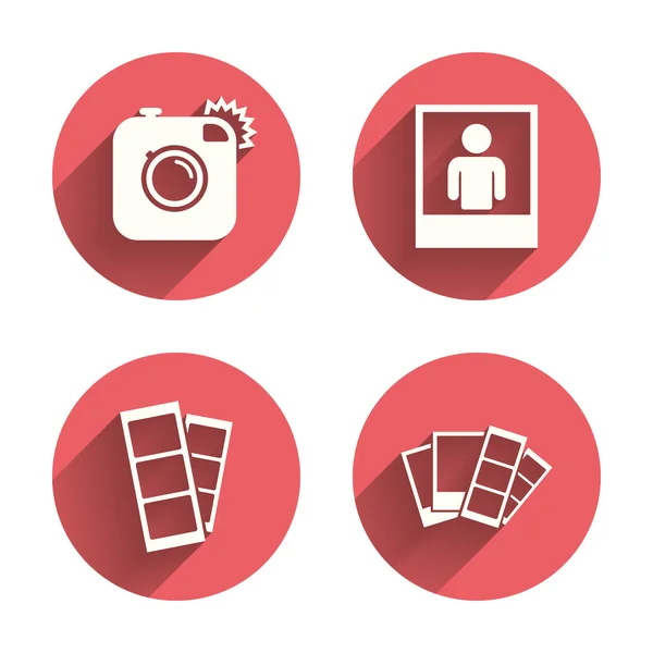 Iconos de cámara fotográfica — Vector de stock