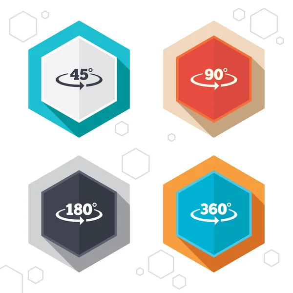 Angle degrees icons. — Stock Illustration Angle degrees icons. Vector Graphics