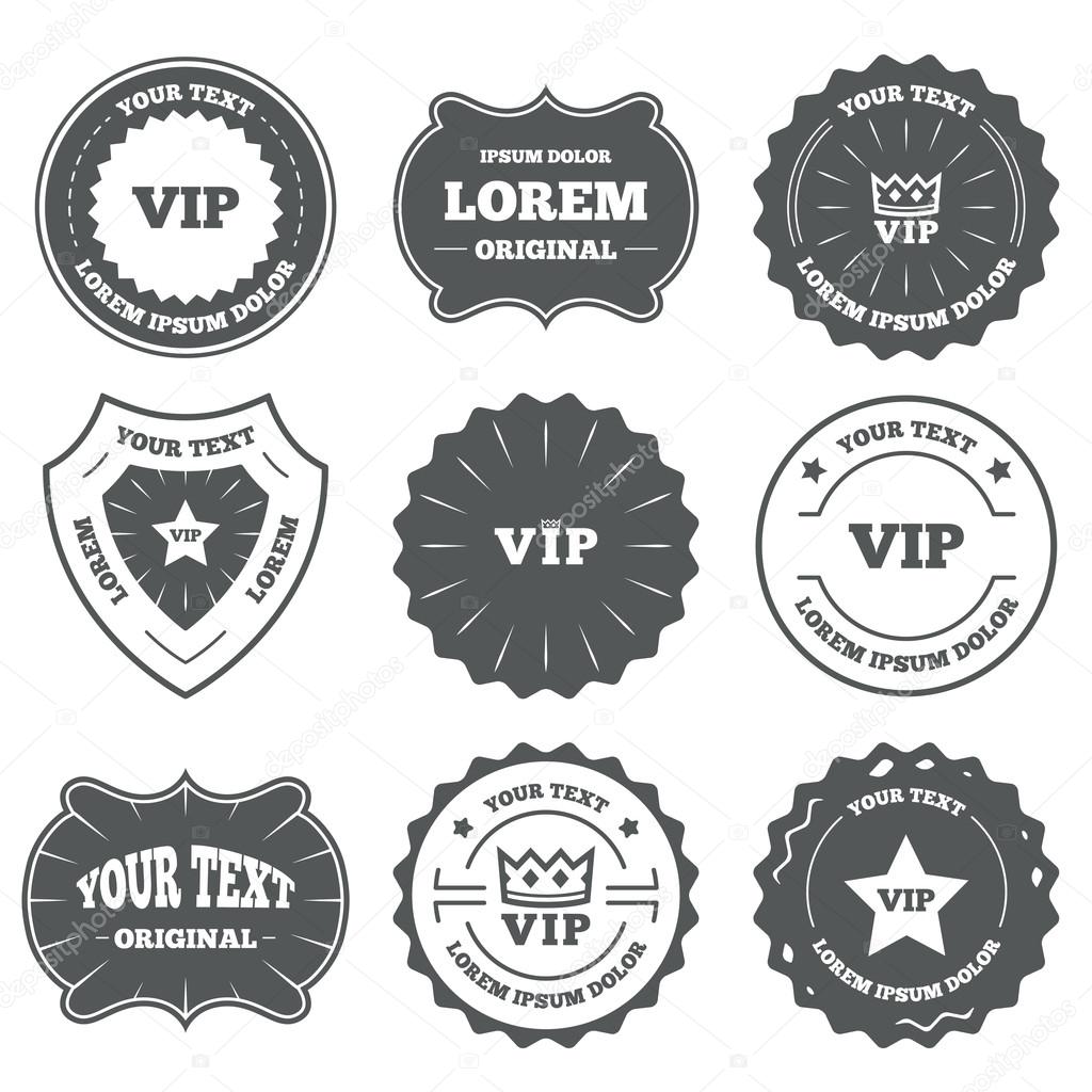 VIP icons. Very important