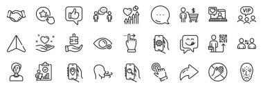 Dokunma, İmleç ve Uygulama ayarları satır simgeleri paketi. Paylaş, Mesaj, Kağıt uçak simgeleri. Tokalaşma, Alıcı, Lezzetli gülümseme web simgesi. Vip müşteriler, dokunmatik jest, nefes egzersizi piktogramı. Vektör