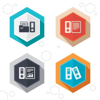 Muhasebe simgeler. Belge depolama klasörleri.