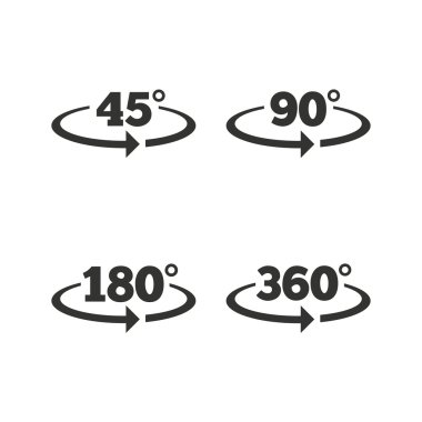 Angle degrees icons.