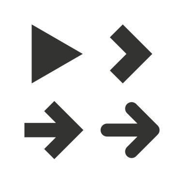 Ok simgeleri. Sonraki gezinme işaret