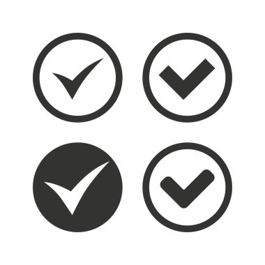 Kontrol işaret. Onay kutusunu onaylayın simgeler.