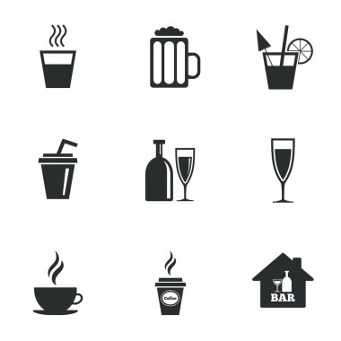 Kokteyl, bira simgeler.