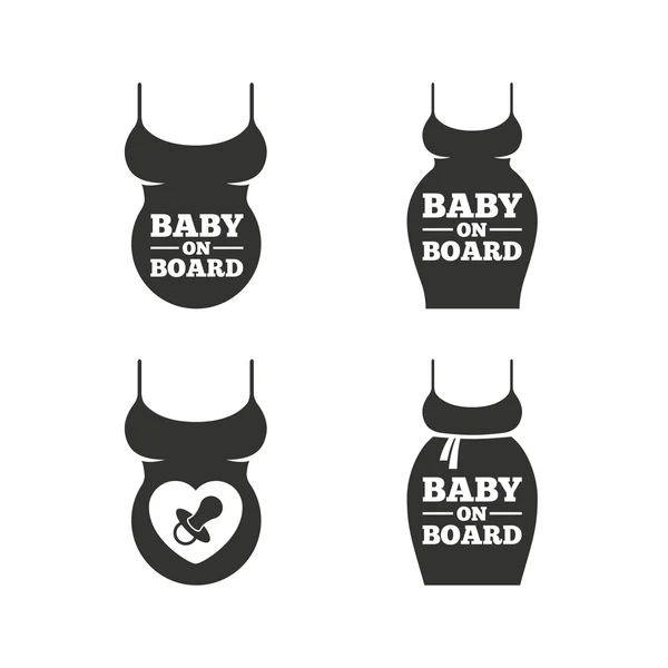 Baby on board icons. — Stock Vector