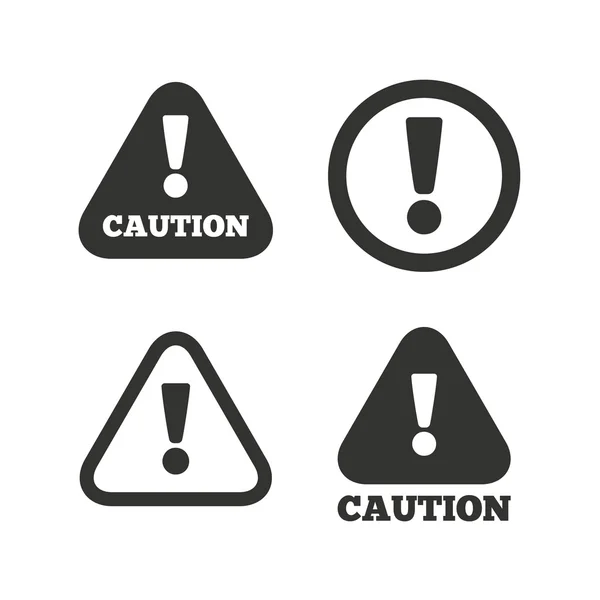 Attention caution signs. — Stock Vector