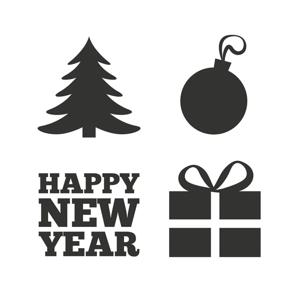 Mutlu yeni yıl işaretleri — Stok Vektör