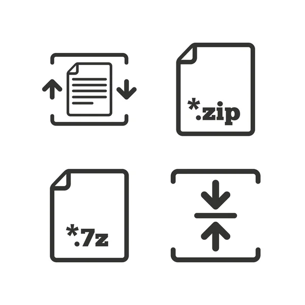 File di archivio, documento compresso con zip . — Vettoriale Stock