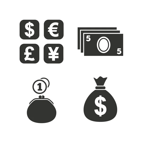 Currency exchange icons — Stock Vector