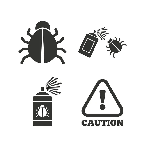 Bug disinfection signs. — Stock Vector