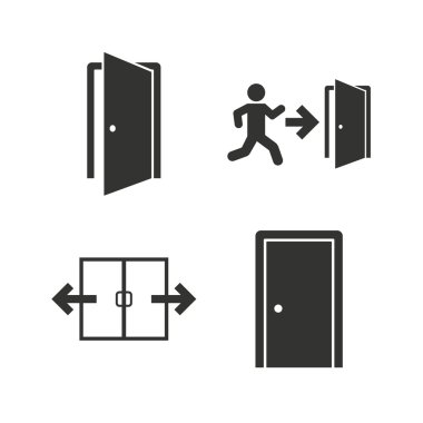 Kapı işaretleri. Ok acil çıkış