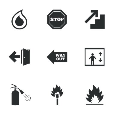 Yangın güvenliği, acil durum simgeleri