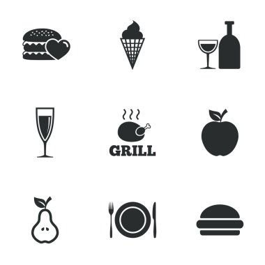 Yiyecek, içecek simgeler.