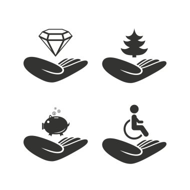 yardım simgeleri eller