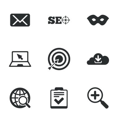 Internet, seo simgeler.