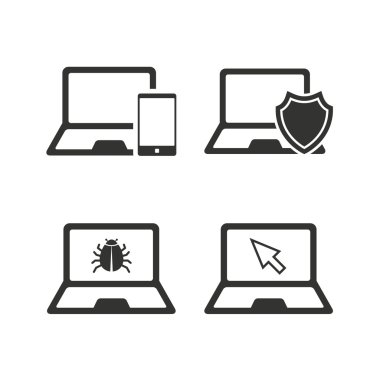 dizüstü dizüstü pc simgeler.