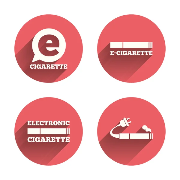 Sinais de cigarro electrónico. Tabagismo electrónico —  Vetores de Stock