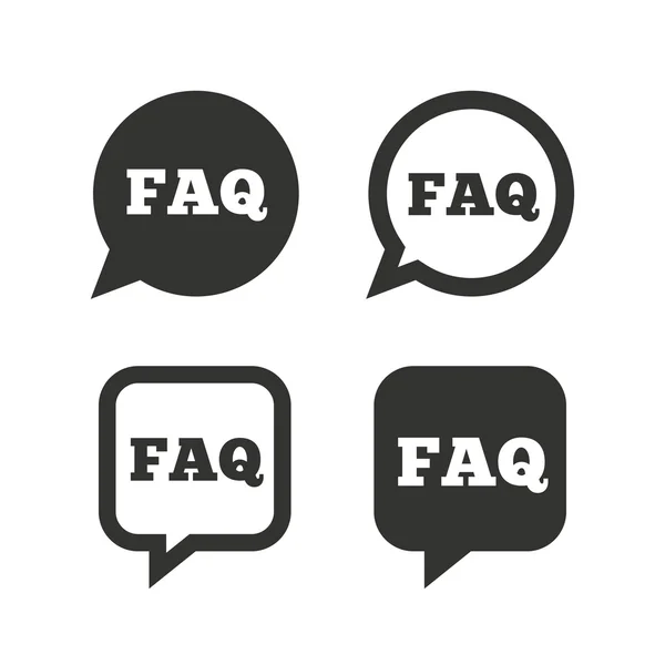 FAQ sinais de informação . —  Vetores de Stock