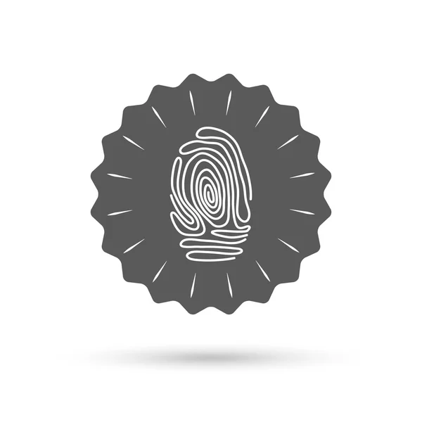 Fingerprint sign icon. — Stock Vector