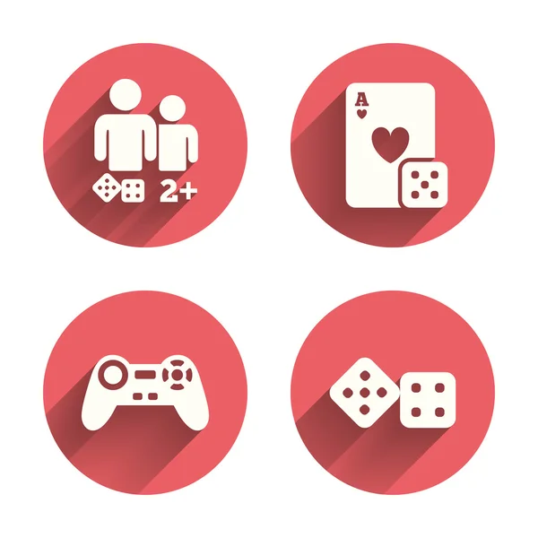 Iconos de jugador. Juegos de mesa jugadores . — Vector de stock