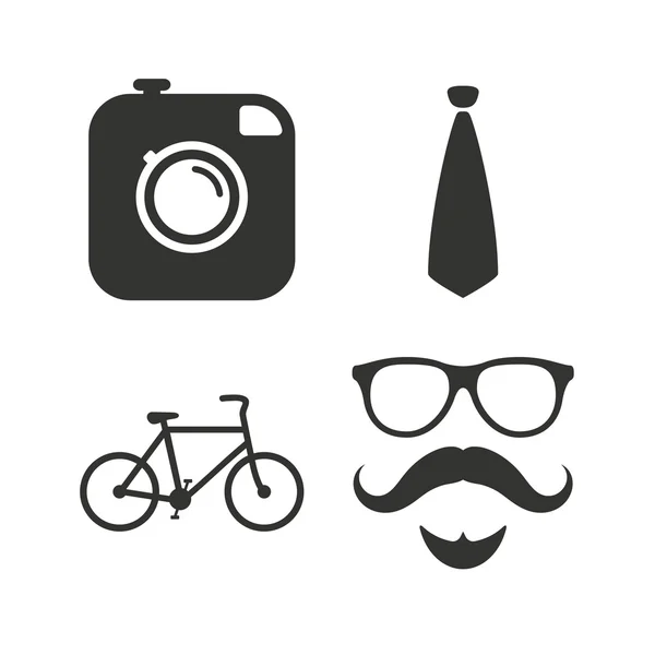 Hipster photo camera icons — Stock Vector