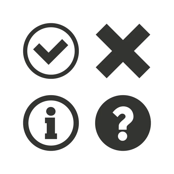 Information icons. Question FAQ symbol. — Stock Vector