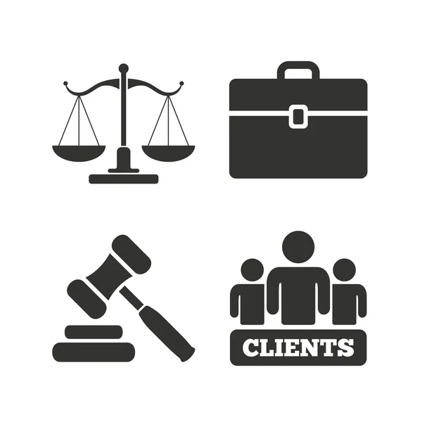 Scales of Justice icons — Stock Vector