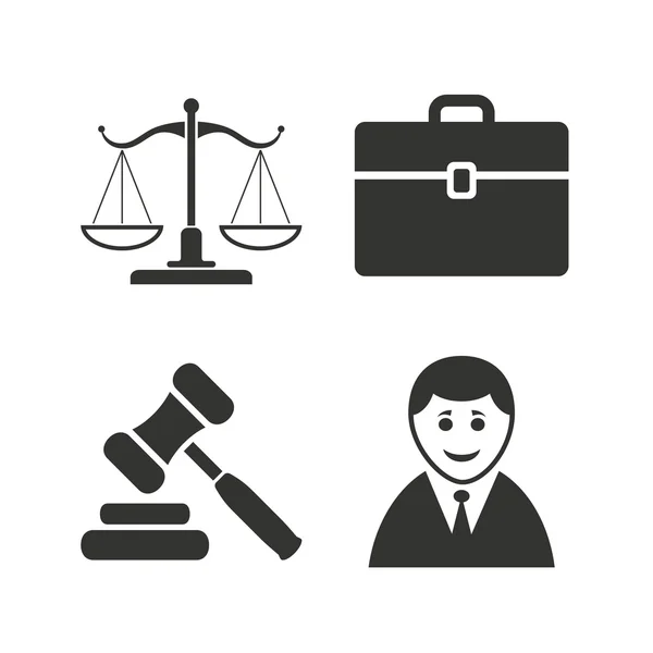 Scales of Justice icons — Stock Vector