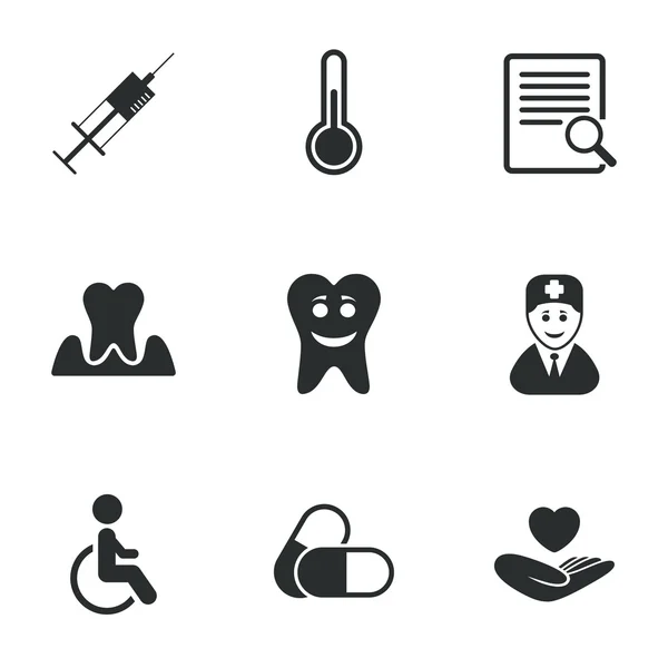 Iconos de medicina, salud médica y diagnóstico . — Vector de stock