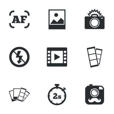 Fotoğraf, video simgeler.