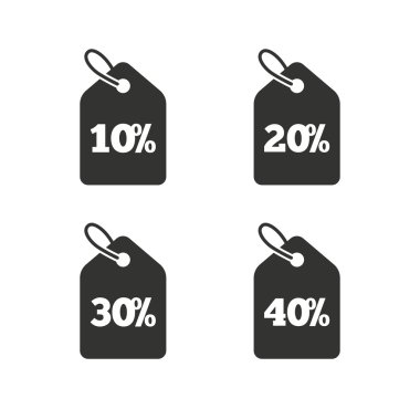 Satılık fiyat etiketi simgeler.